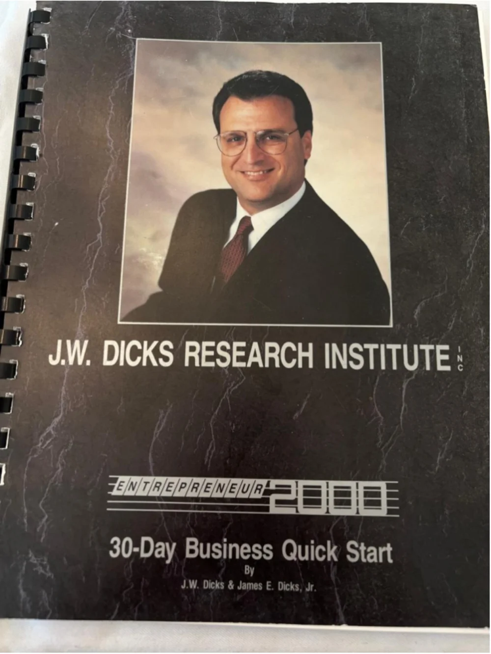 Unisex J.W. Dicks Research Institute Business Journal One Size Black White #E72